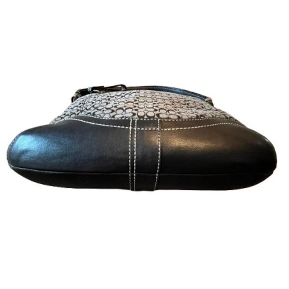 Coach Signature Mini C Black Jacquard & Leather Convertible Crossbody Bag NWOT - Picture 3 of 8